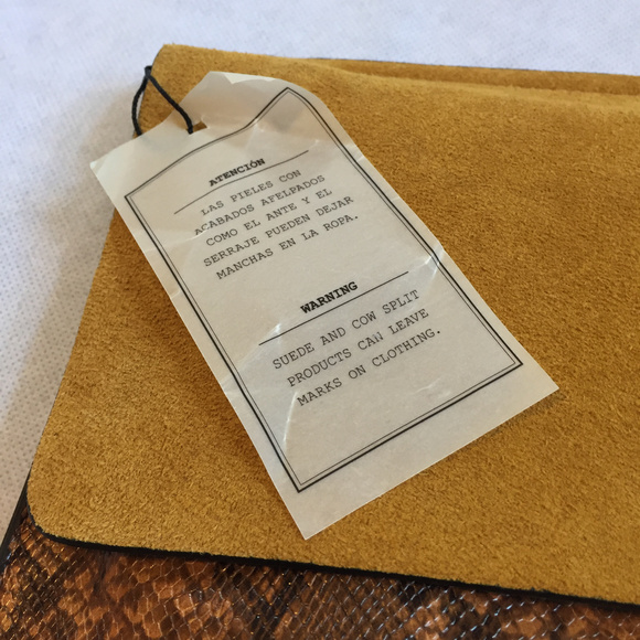 NWT Cow Skin Alligator Large Clutch - Picture 6 of 6